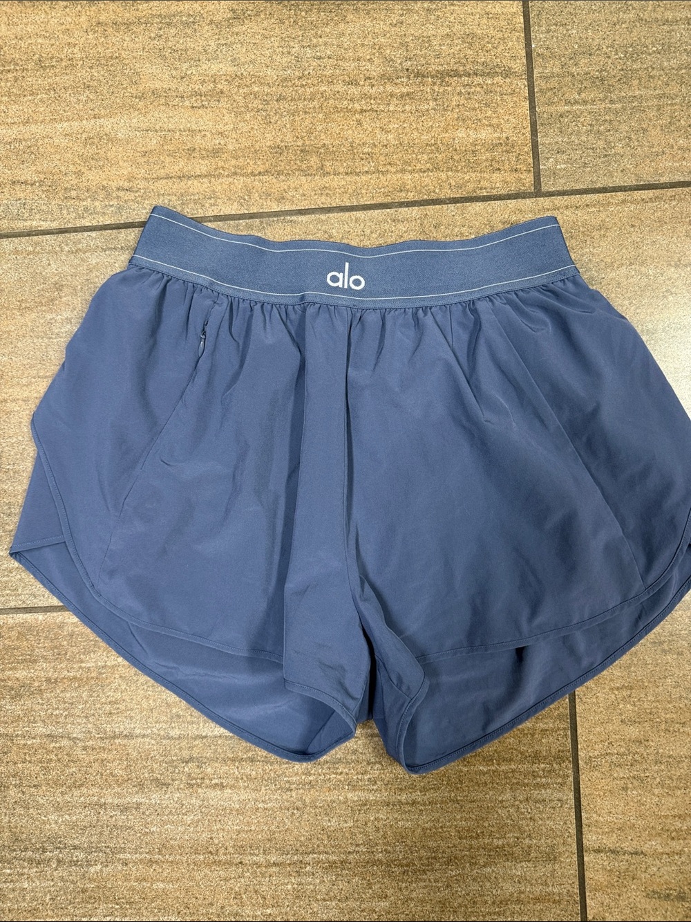 Alo Women’s Slate Blue Performance Running Shorts